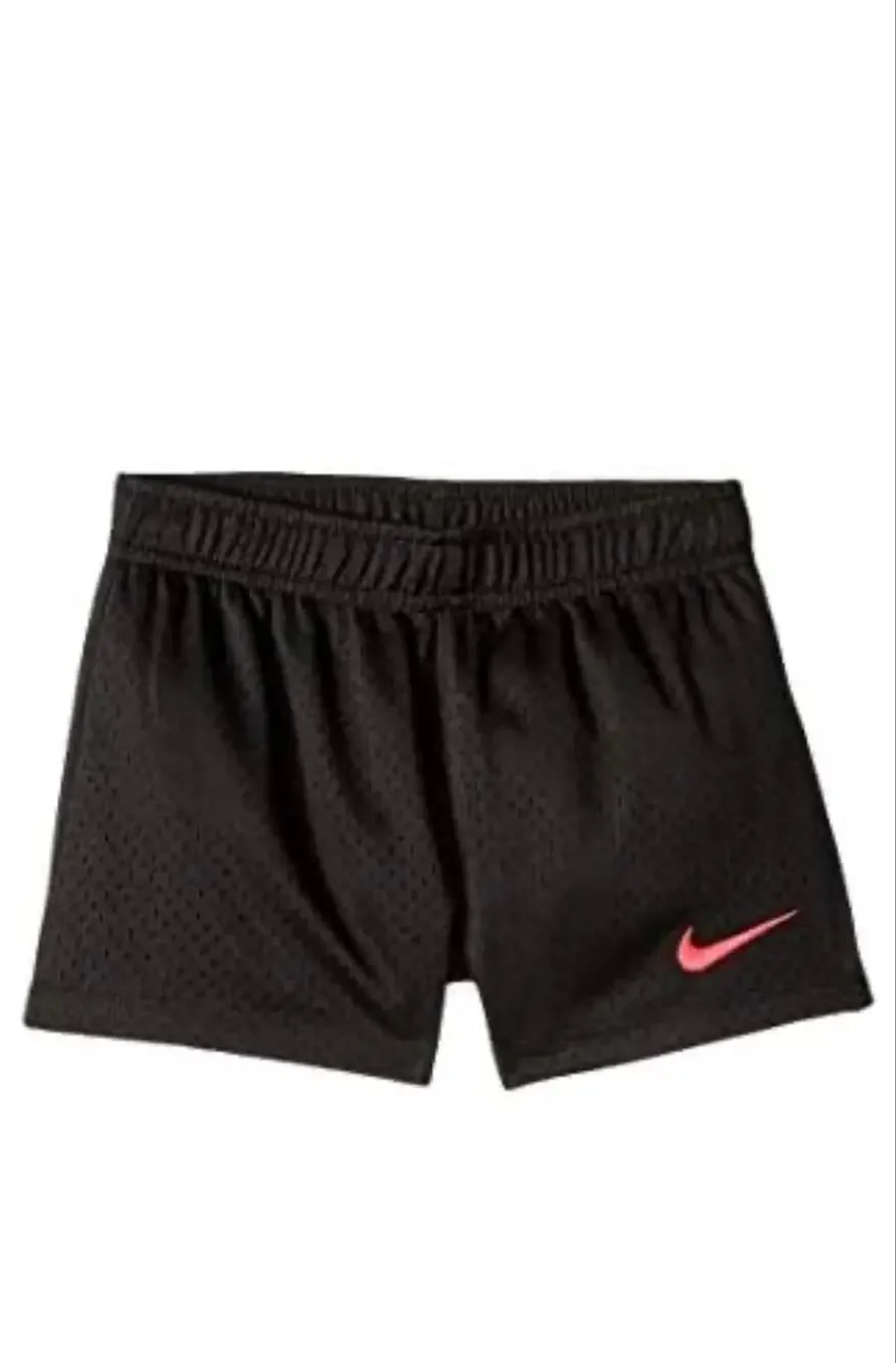 NIKE Kids Girl's Classic Mesh Shorts Black 6X